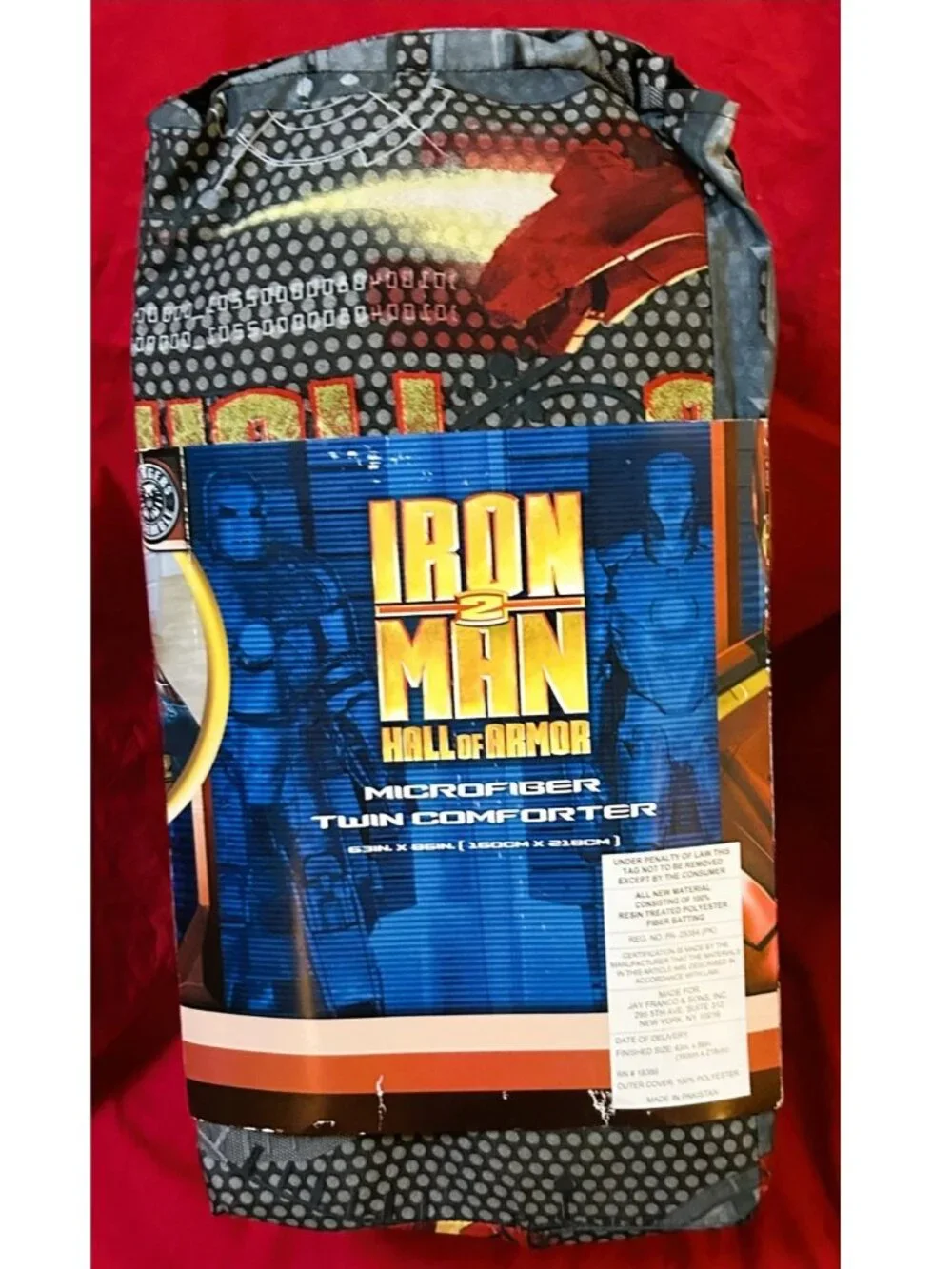 NEW~vtg TWIN size Comforter+Sheet Set~Marvel's Iron Man Superhero Avengers~4pc